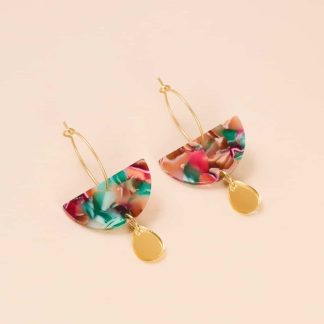 Pendientes Paloma burgundy