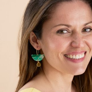 Pendientes Paloma eclectic green